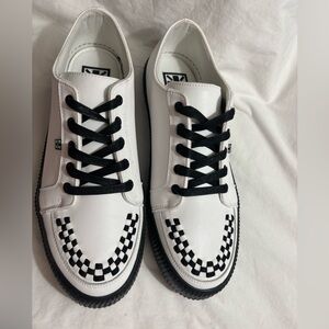 T.U.K White Leather Lace-up Creeper Sneaker men’s Sz 13 tukshoes #tukoftheday